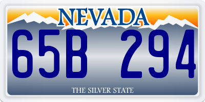 NV license plate 65B294