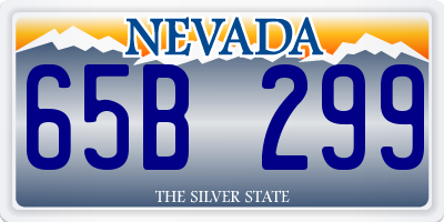 NV license plate 65B299