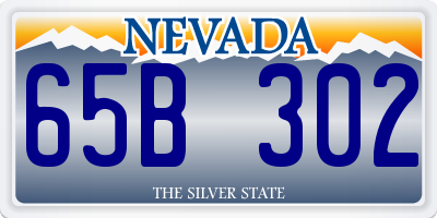 NV license plate 65B302