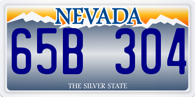 NV license plate 65B304