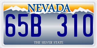 NV license plate 65B310