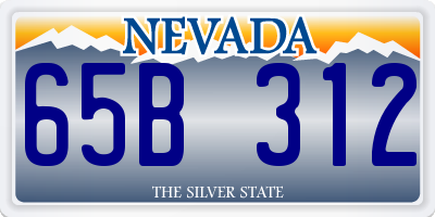 NV license plate 65B312