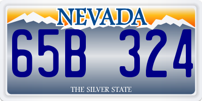 NV license plate 65B324