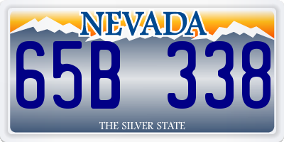 NV license plate 65B338