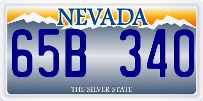 NV license plate 65B340