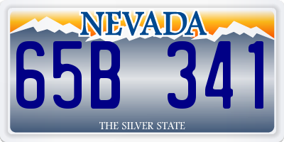 NV license plate 65B341