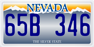 NV license plate 65B346