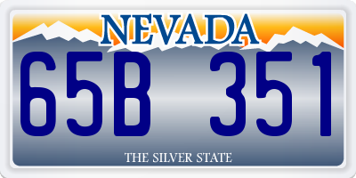 NV license plate 65B351