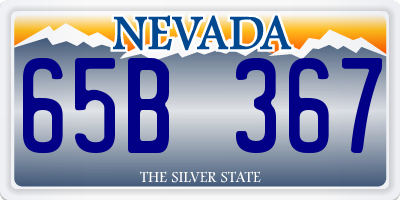 NV license plate 65B367