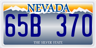 NV license plate 65B370