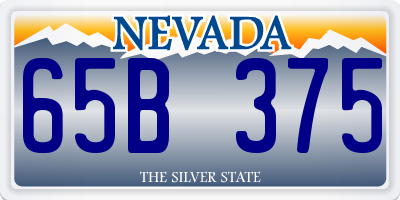 NV license plate 65B375