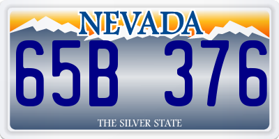 NV license plate 65B376