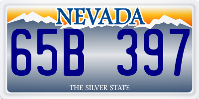 NV license plate 65B397