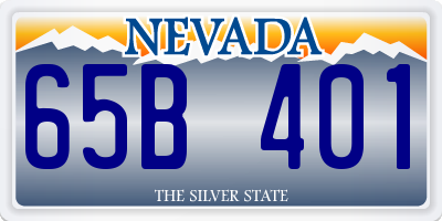 NV license plate 65B401