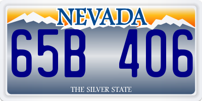 NV license plate 65B406