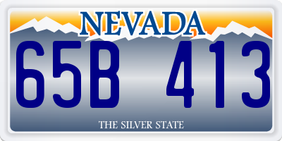 NV license plate 65B413