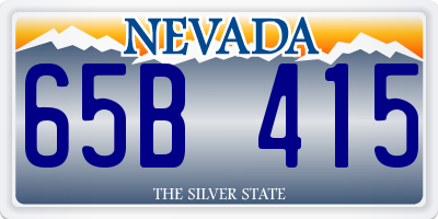 NV license plate 65B415
