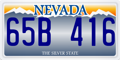 NV license plate 65B416