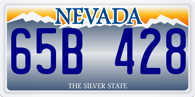 NV license plate 65B428