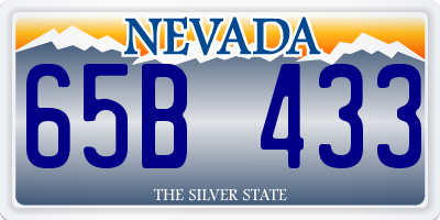 NV license plate 65B433