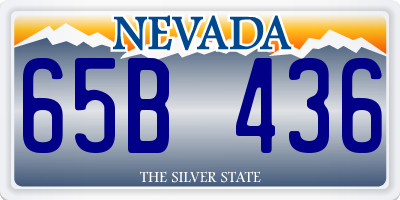 NV license plate 65B436