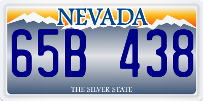 NV license plate 65B438