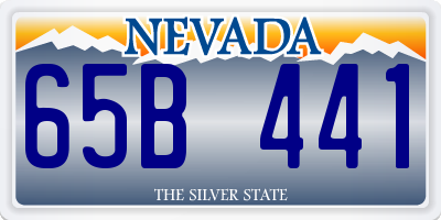 NV license plate 65B441