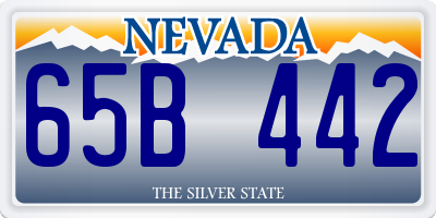 NV license plate 65B442