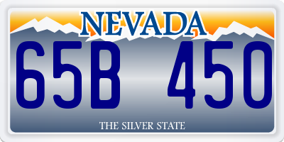 NV license plate 65B450