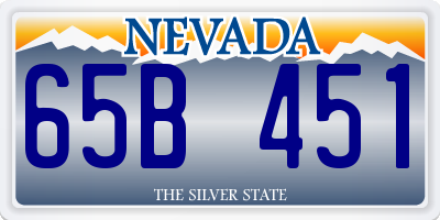 NV license plate 65B451