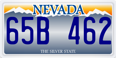 NV license plate 65B462