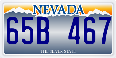 NV license plate 65B467