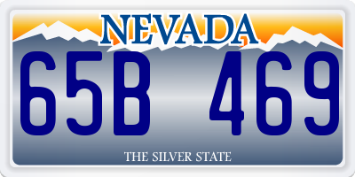 NV license plate 65B469