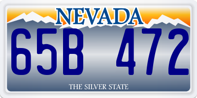 NV license plate 65B472