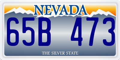 NV license plate 65B473