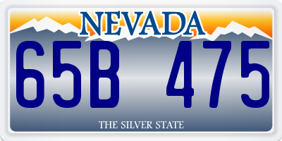 NV license plate 65B475