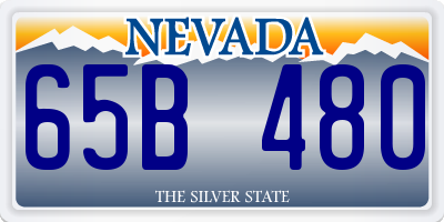 NV license plate 65B480