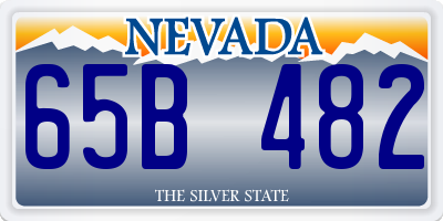 NV license plate 65B482