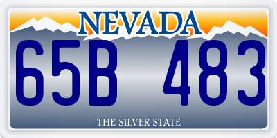 NV license plate 65B483