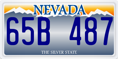 NV license plate 65B487