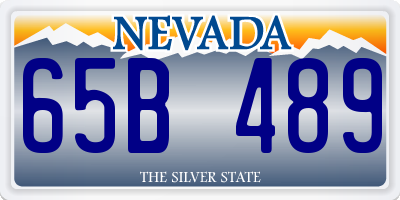 NV license plate 65B489