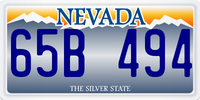 NV license plate 65B494