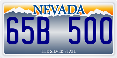 NV license plate 65B500