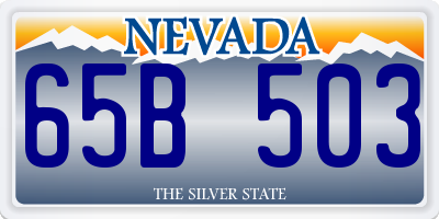 NV license plate 65B503