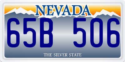 NV license plate 65B506