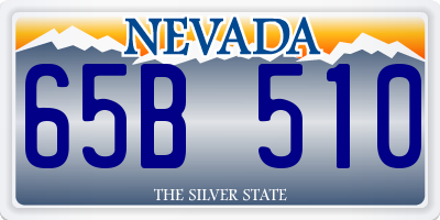 NV license plate 65B510