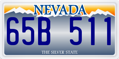 NV license plate 65B511