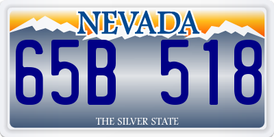NV license plate 65B518