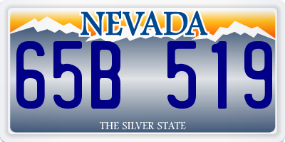 NV license plate 65B519