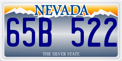 NV license plate 65B522